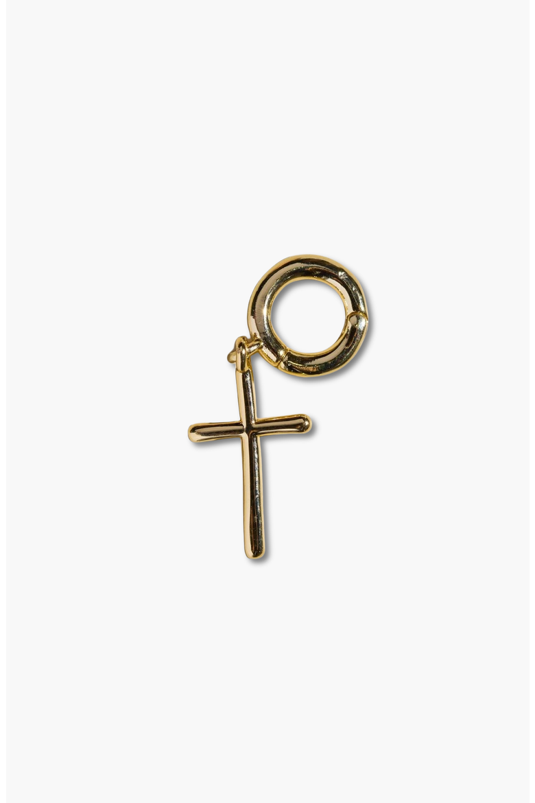 Cross Charm, Main, color, Gold
