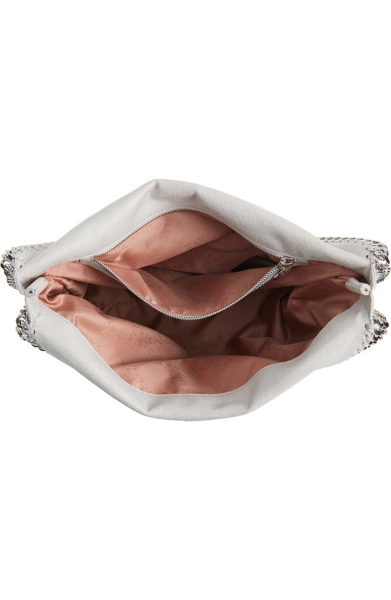 Stella McCartney Falabella Foldover Faux Leather Tote, Alternate, color, Pearl Grey