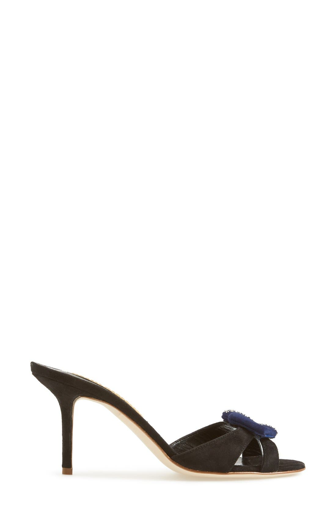 'Chauvel - Lightning Lip' Slide Sandal, Alternate, color, BLACK