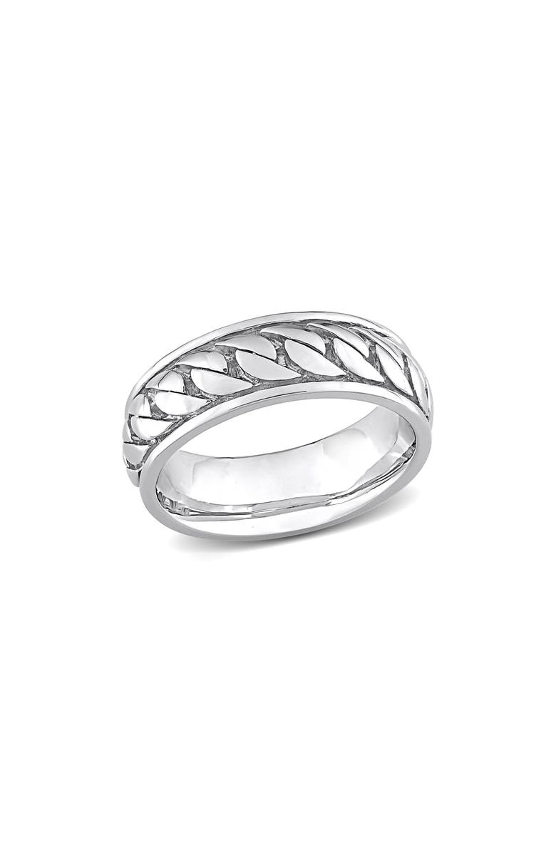 DELMAR Sterling Silver Chain Link Ring, Main, color, Silver