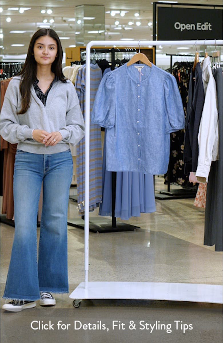 Leah Short Sleeve Linen Button-Up Shirt, sales video thumbnail