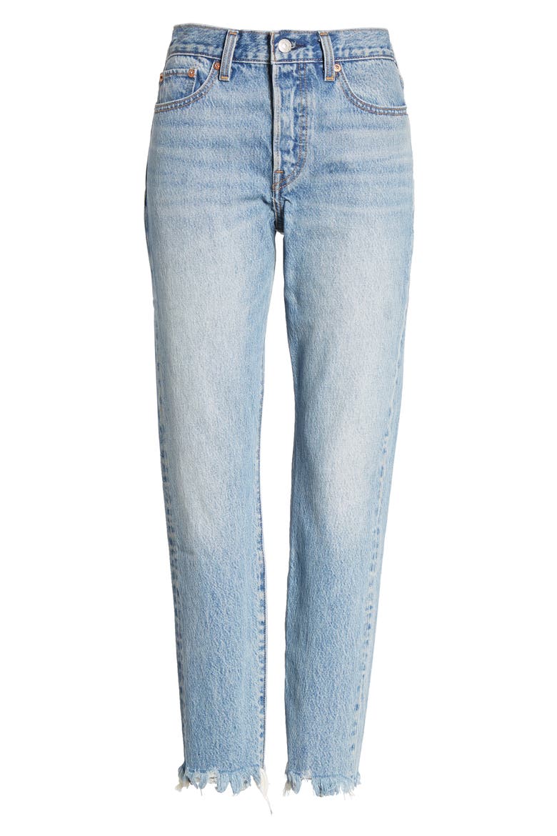 Levi's® Wedgie Icon Fit Raw Hem Jeans, Alternate, color, SHUT UP