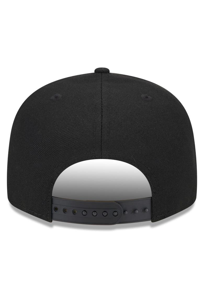 Men's New Era Black Los Angeles Lakers  Rally Drive Finish Line Patch 9FIFTY Snapback Hat, Alternate, color, Black