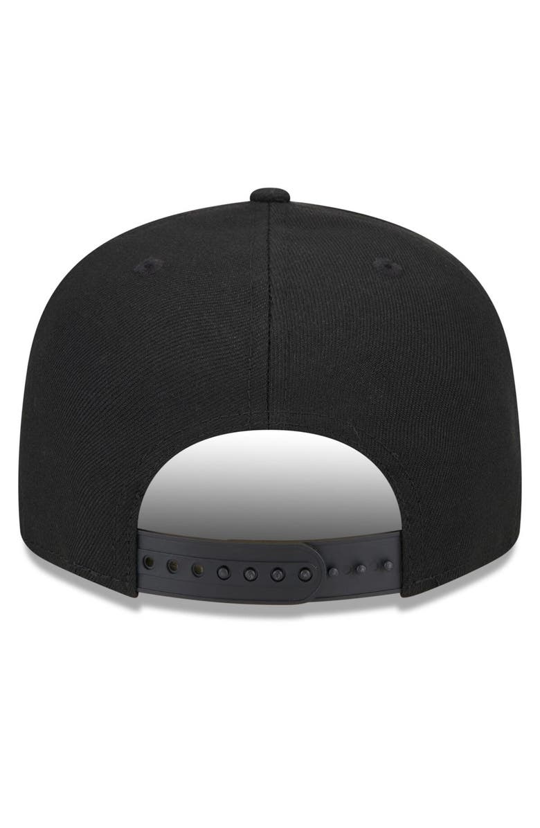 New Era Men's New Era Black Los Angeles Lakers Rally Drive Finish Line Patch 9FIFTY Snapback Hat, Alternate, color,