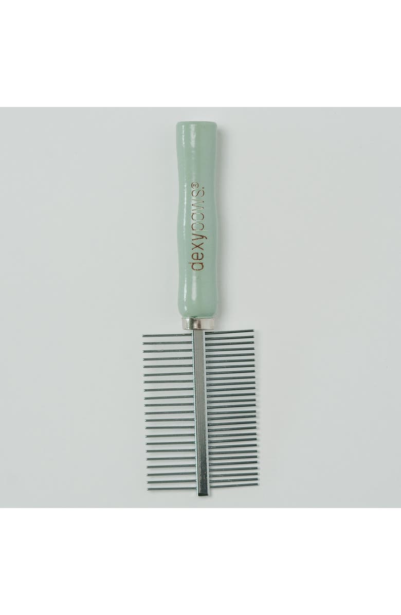 Dexypaws Stainless Steel Pet Comb, Sage Green, Dog & Cat Grooming Tool, Alternate, color, Green