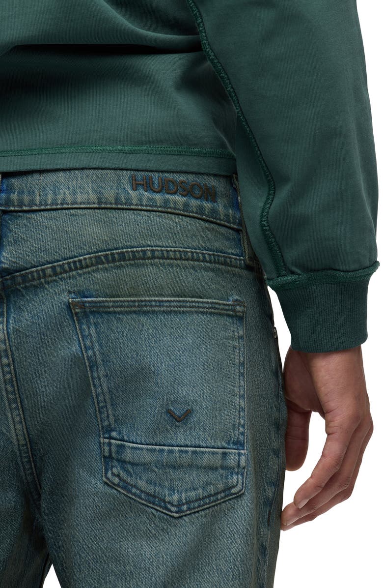 Hudson Jeans Walker Coated Kick Flare Jeans, Alternate, color, 