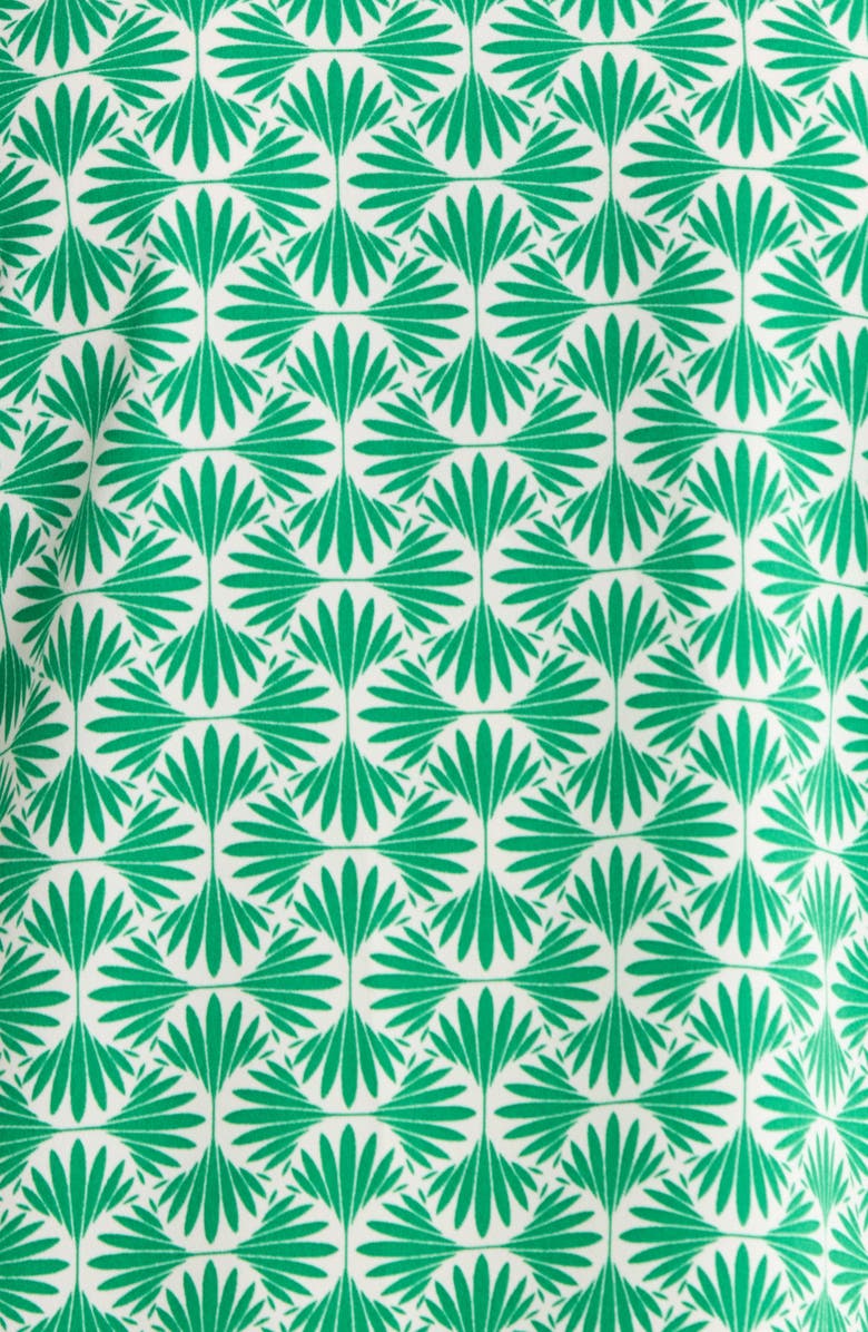 AK ANNE KLEIN Print Tulip Sleeve Knit Top, Alternate, color, Tropical Green/ White Dove