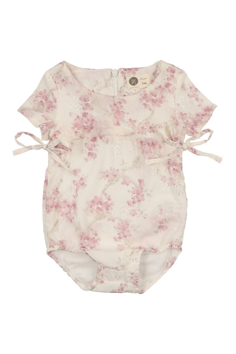 Floral Tie Romper, Main, color, PINK ROSE