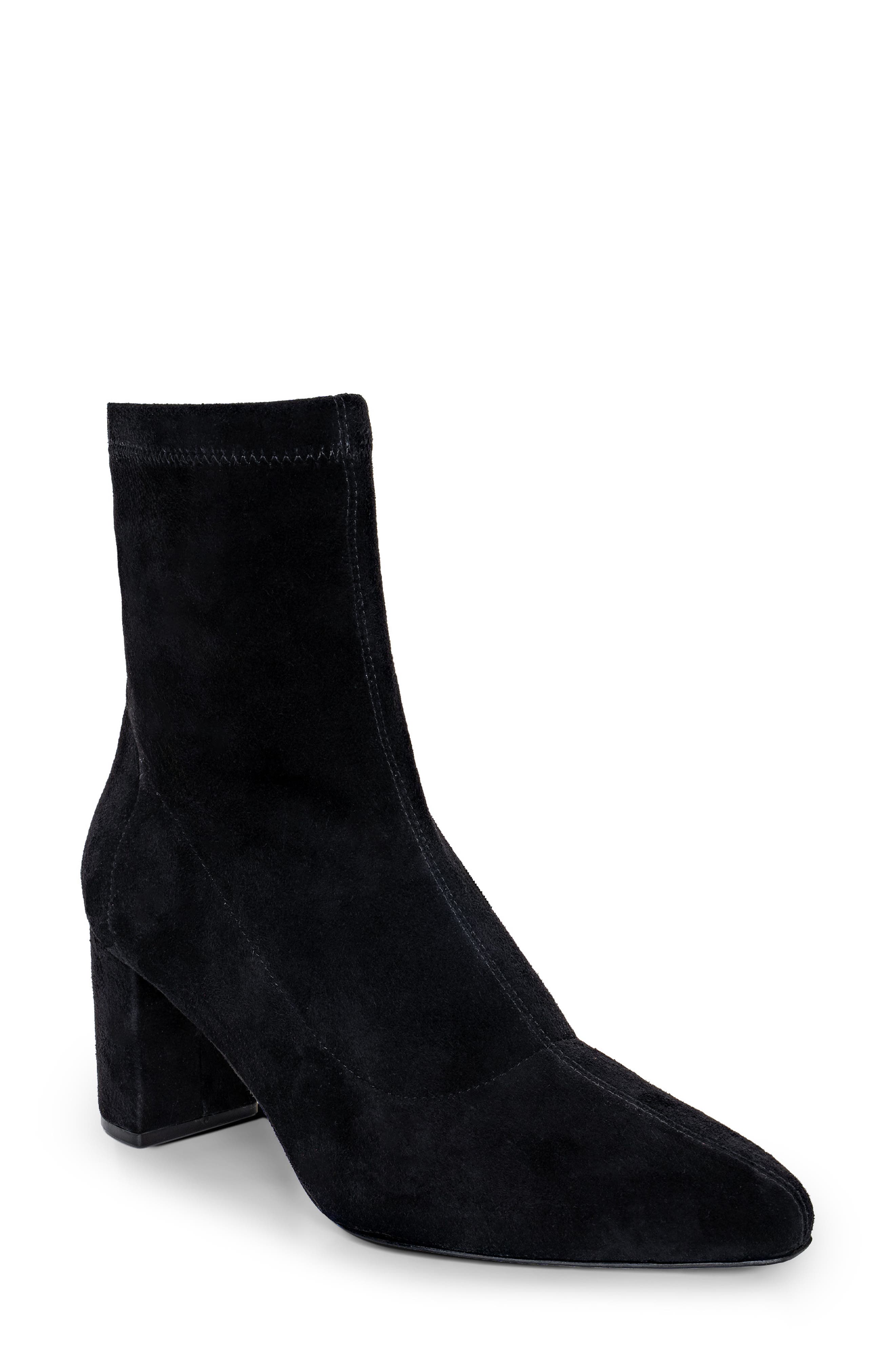 L'AGENCE Salome Bootie, Main, color, Black Suede