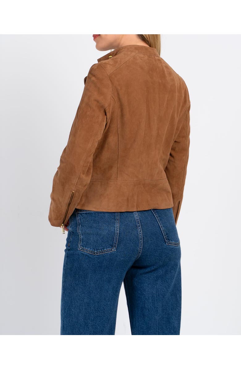 Kettlewell Hudson Suede Biker Jacket, Alternate, color, Camel