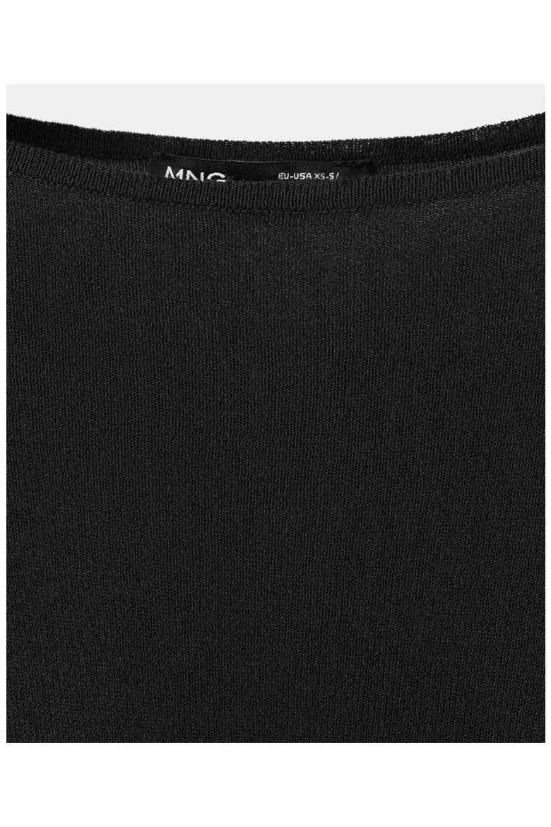 Asymmetrical Knitted Cape, Alternate, color, BLACK