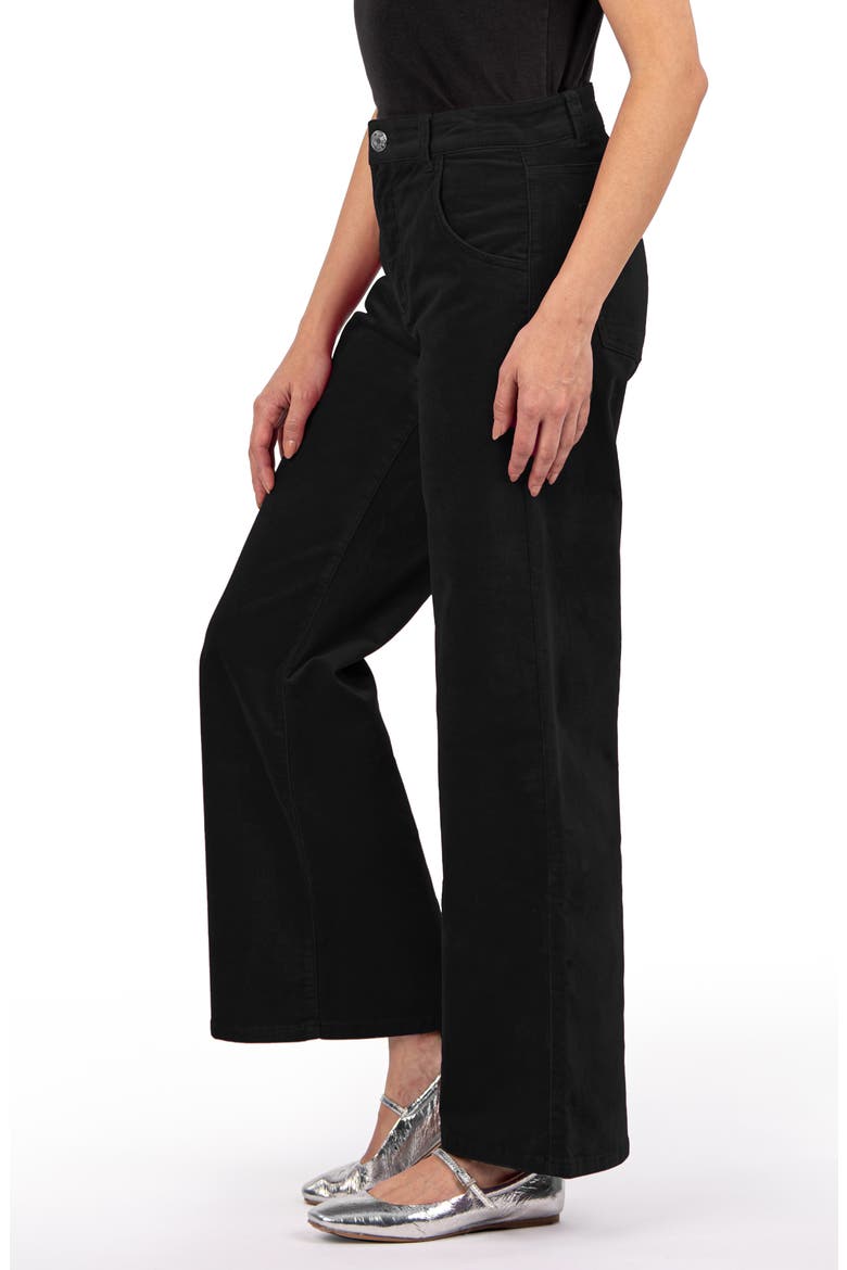 Jean High Waist Wide Leg Pants, Alternate, color, BLACK JM