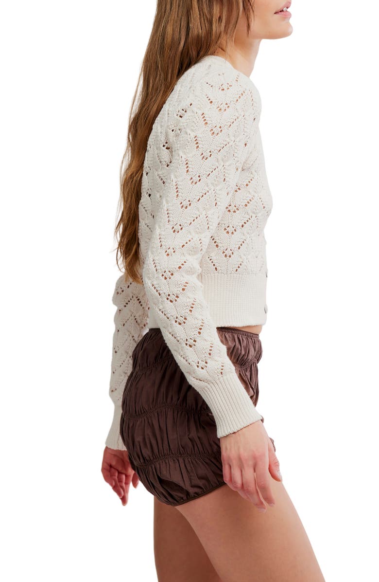 Free People Pretty in Cotton Pointelle Cardigan, Alternate, color, 