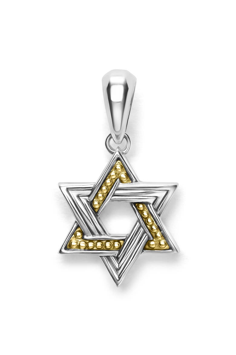 Men's Anthem Small Two-Tone Star of David Amulet, Main, color, TWO-TONE