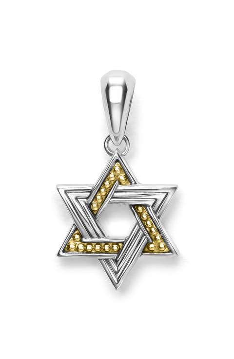 Men's Anthem Small Two-Tone Star of David Amulet