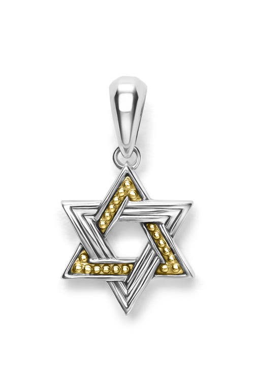 LAGOS Men's Anthem Small Two-Tone Star of David Amulet 