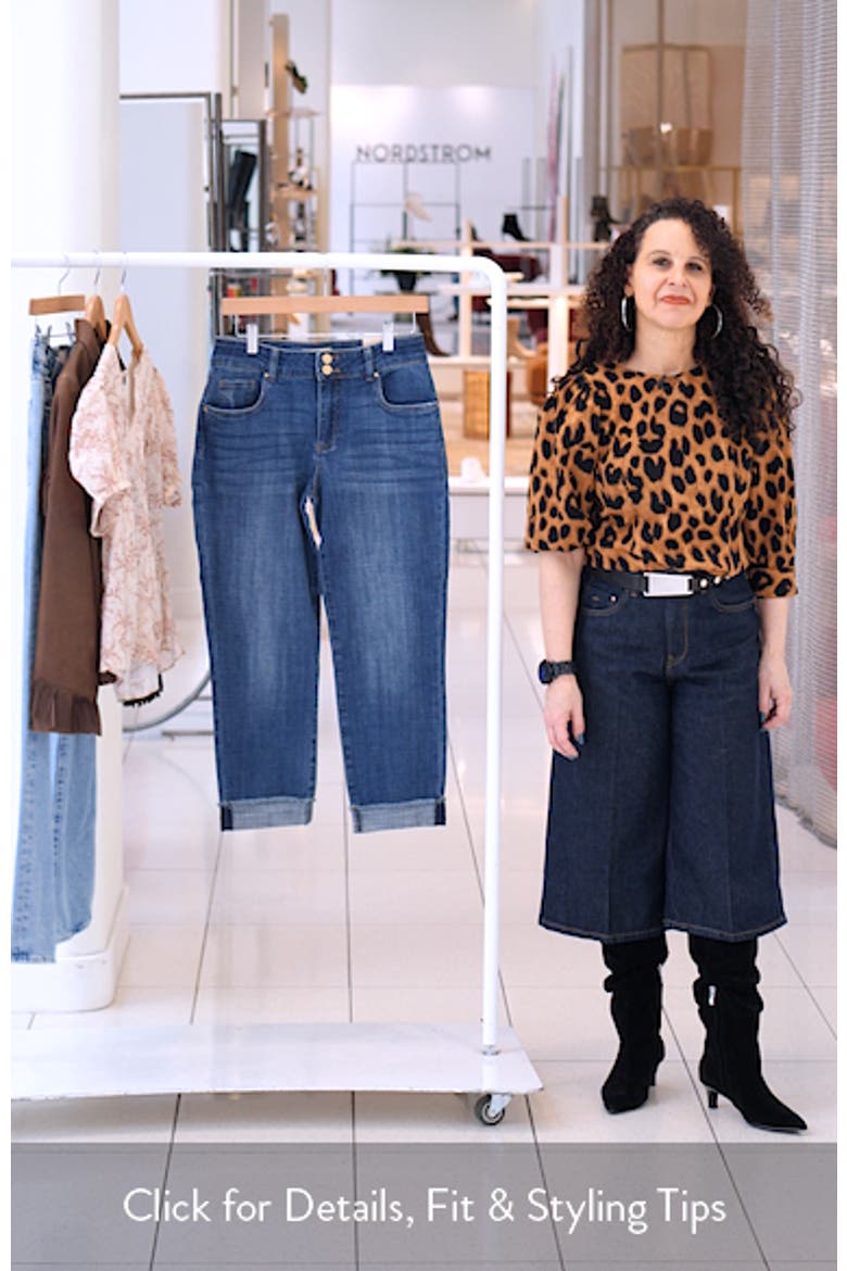 Amy Frayed Mid Rise Crop Slim Straight Leg Jeans video