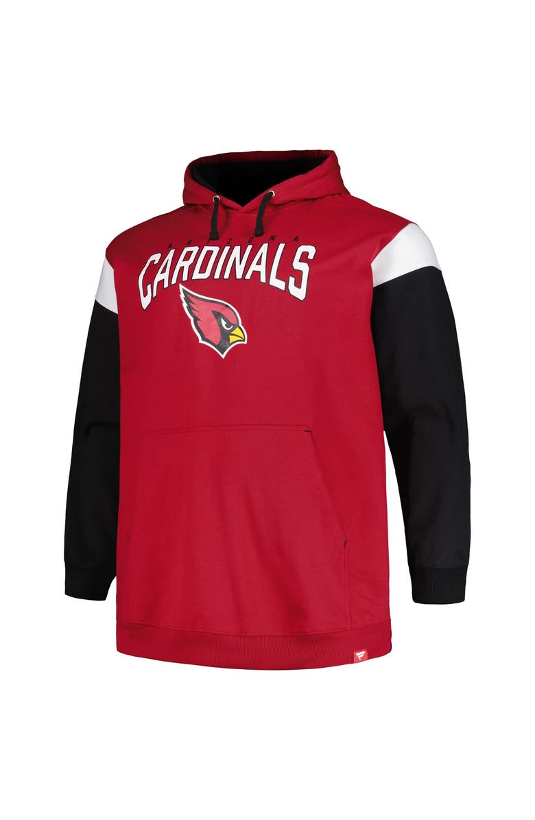 PROFILE Men's Profile Cardinal Arizona Cardinals Big & Tall Trench Battle Pullover Hoodie, Alternate, color, Cardinal