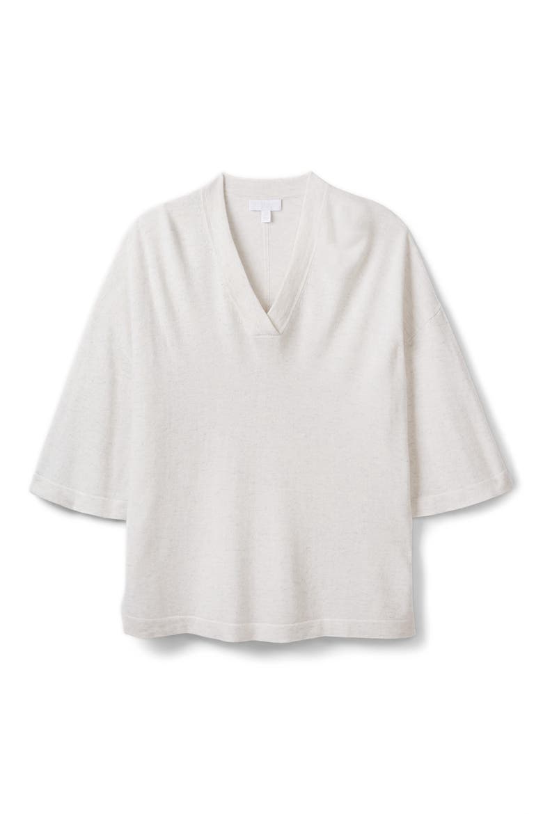 Wool Blend V-Neck Tunic, Alternate, color, CLOUD MARL