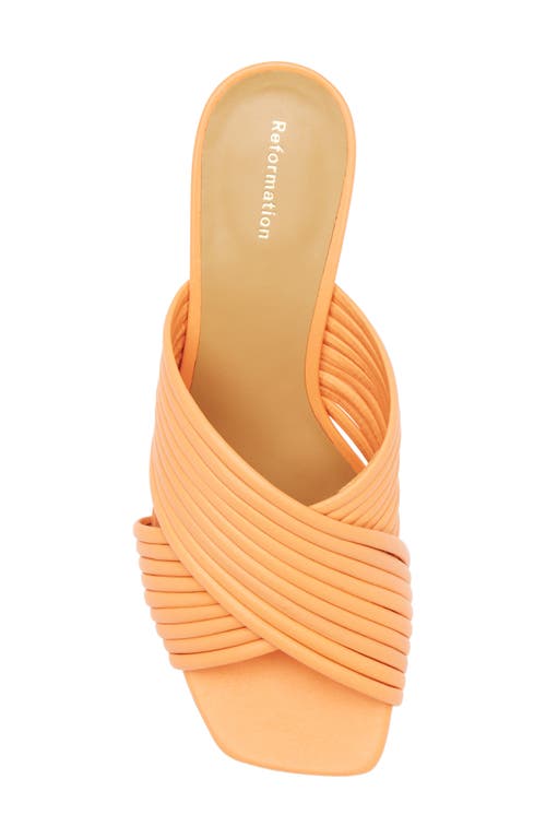 Reformation Lila Tubular Mule Sandal In Orange