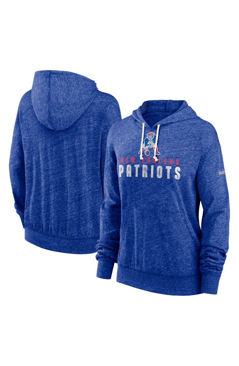Nike Women's Nike  Royal New England Patriots Rewind Gym Vintage Lighweight Pullover Hoodie, Alternate, color, Royal