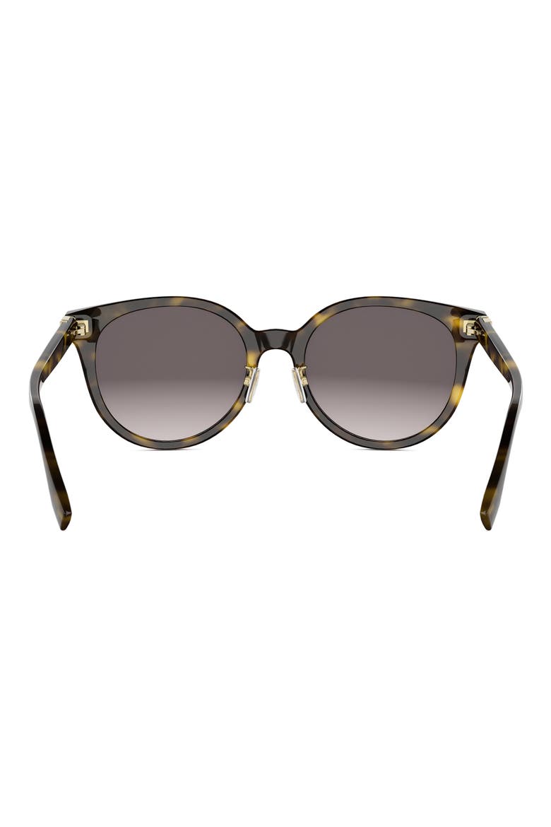 Forever Fendi 55mm Gradient Phantos Sunglasses, Alternate, color, DARK HAVANA / GRADIENT SMOKE