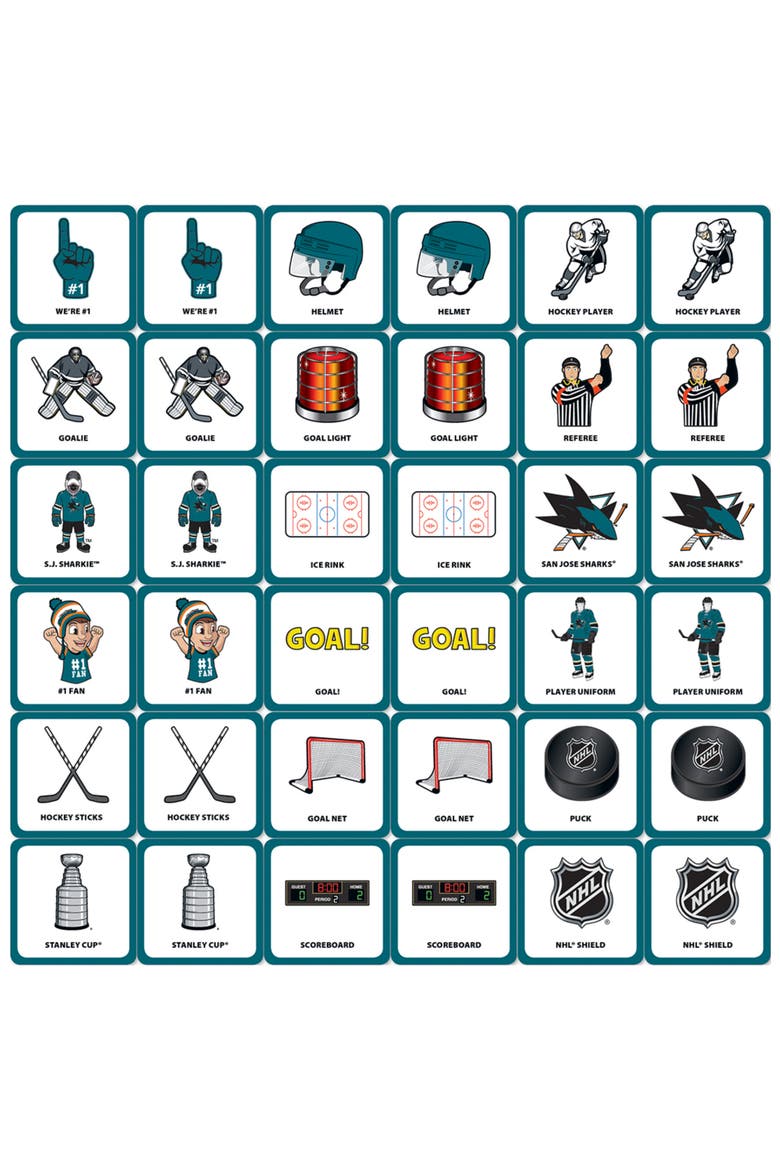 San Jose Sharks Matching Game, Alternate, color, Multicolor