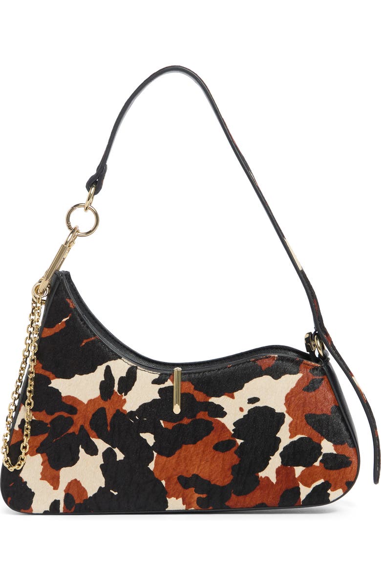Dolce Vita Prya Calf Hair Shoulder Bag, Main, color, Brown Print