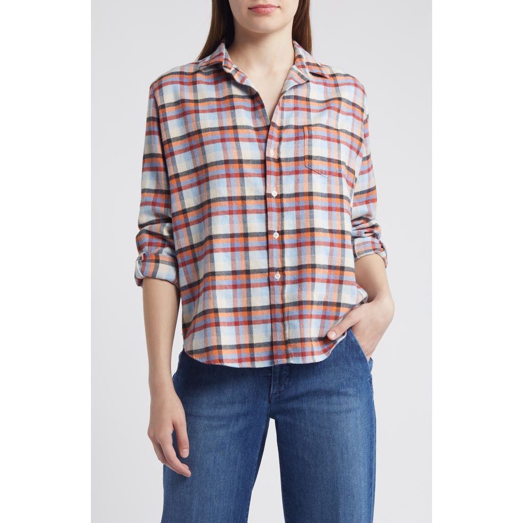 Frank & Eileen Eileen Relaxed Button-up Shirt In Orange/blue/red Multi