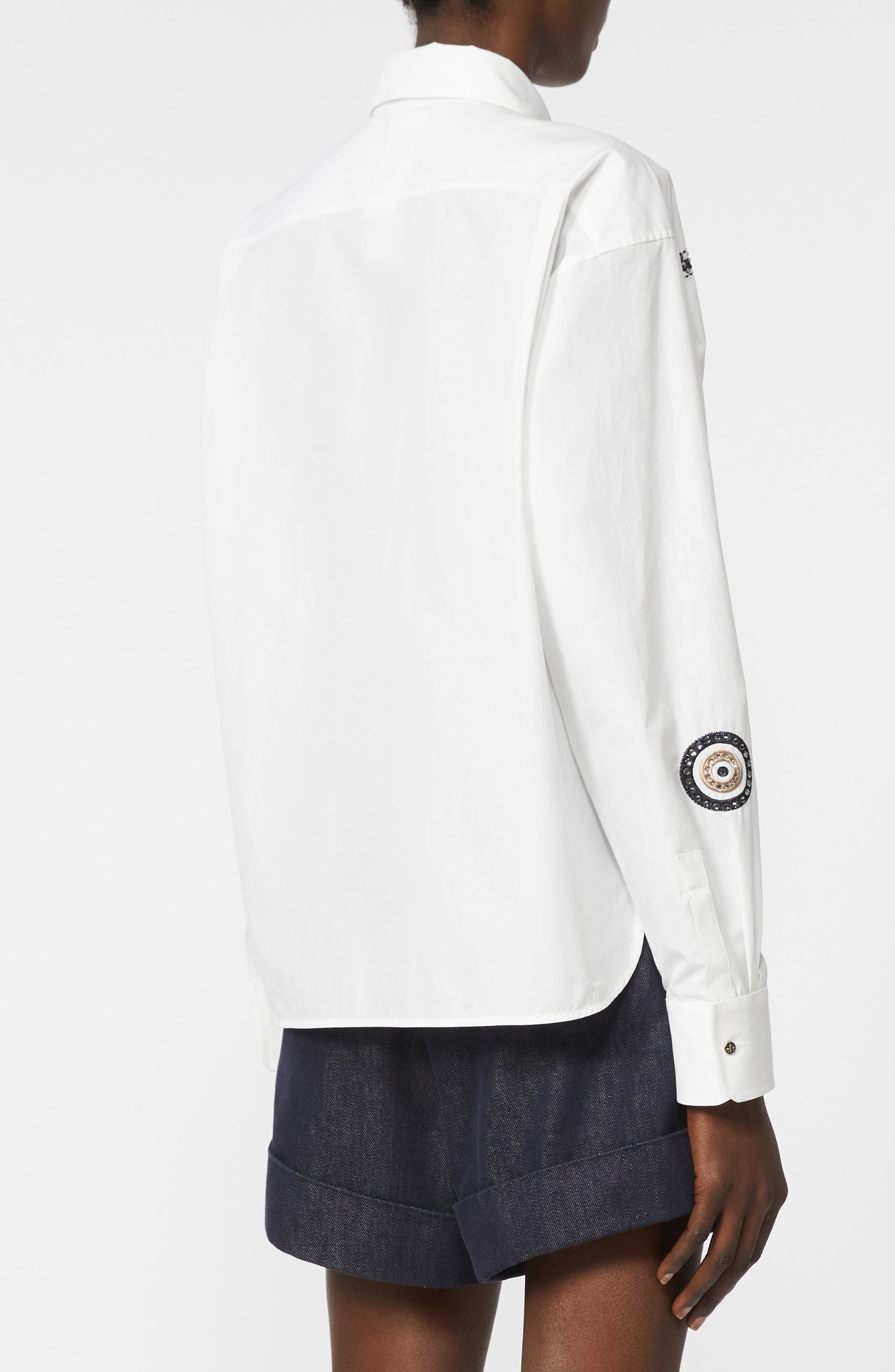 Shock Embroidered Long Sleeve Button-Up Shirt - image 2