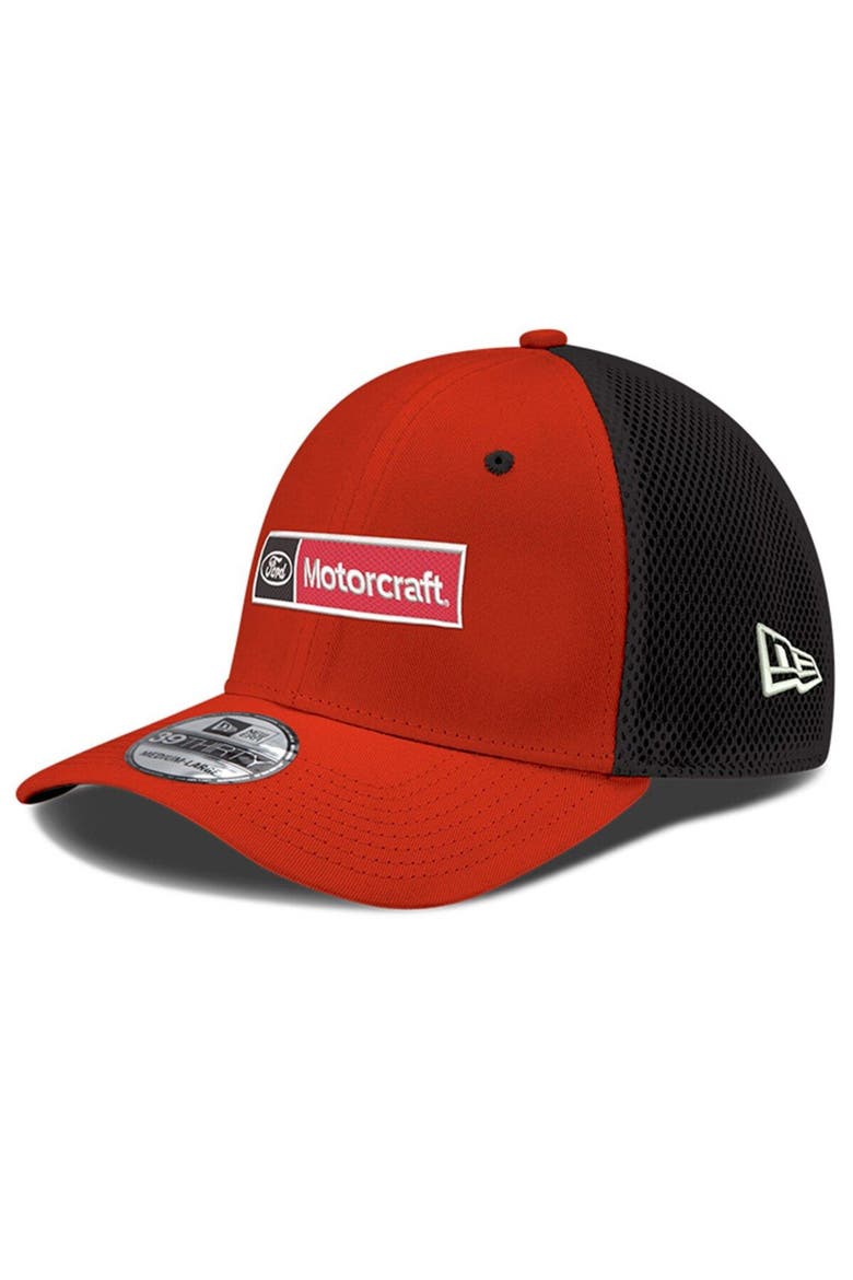 Men's New Era Red Harrison Burton Motorcraft NEO 39THIRTY Flex Hat, Alternate, color, Red