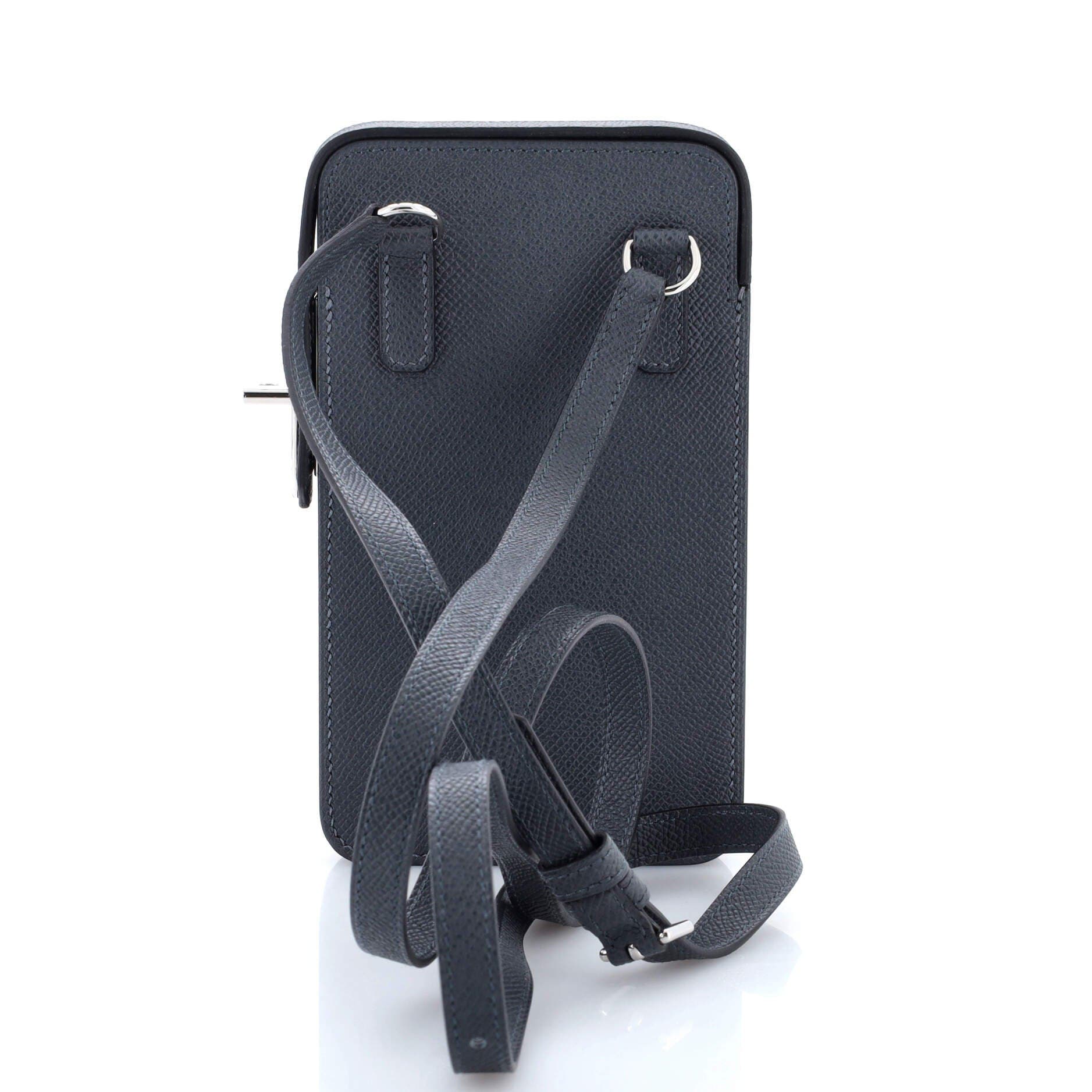 Pre-Owned Hermes Hac a Box Phone Case Epsom, Alternate, color, Gris Misty