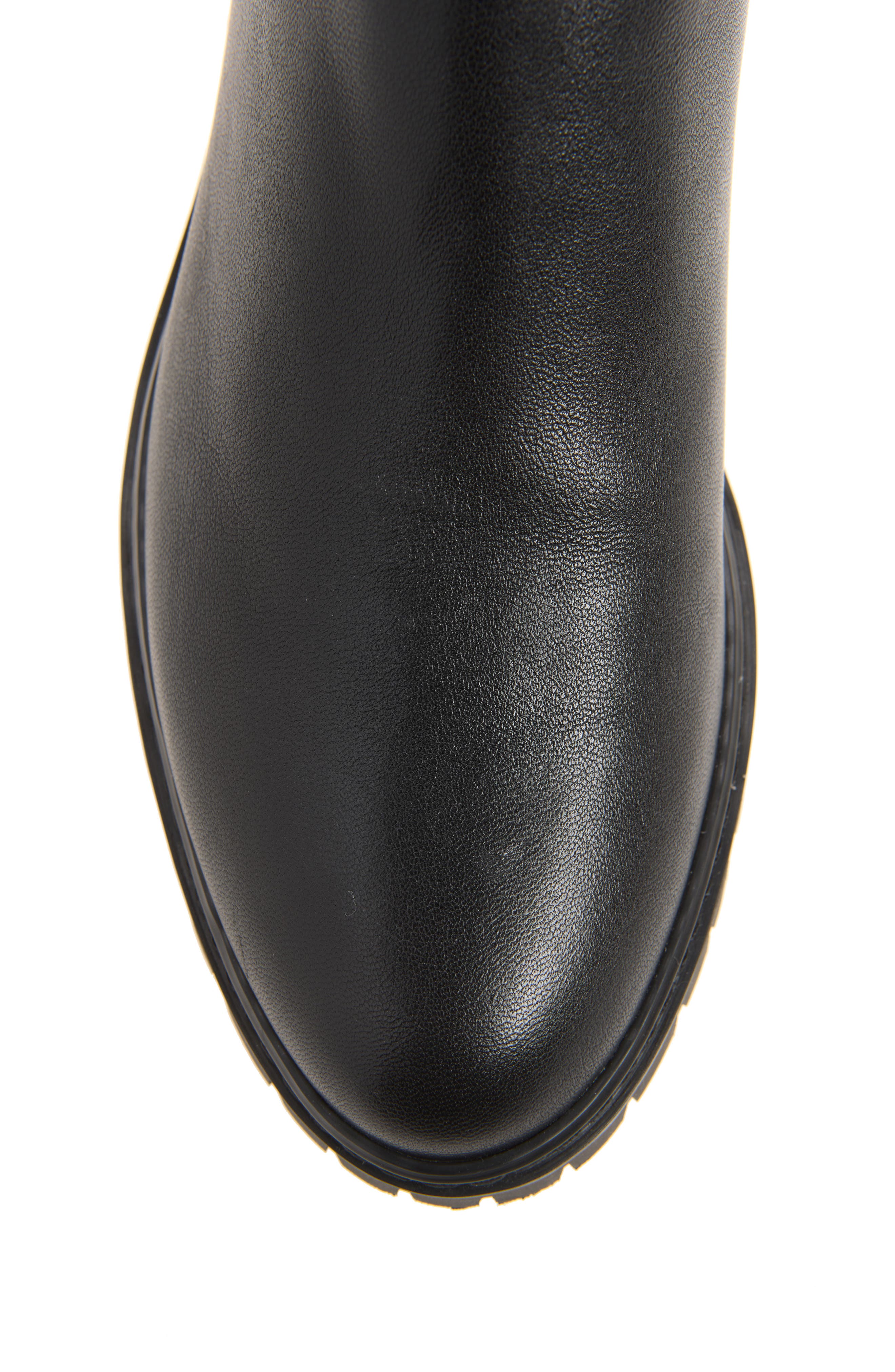 Biker City Over the Knee Leather Boot, Alternate, color, BLACK