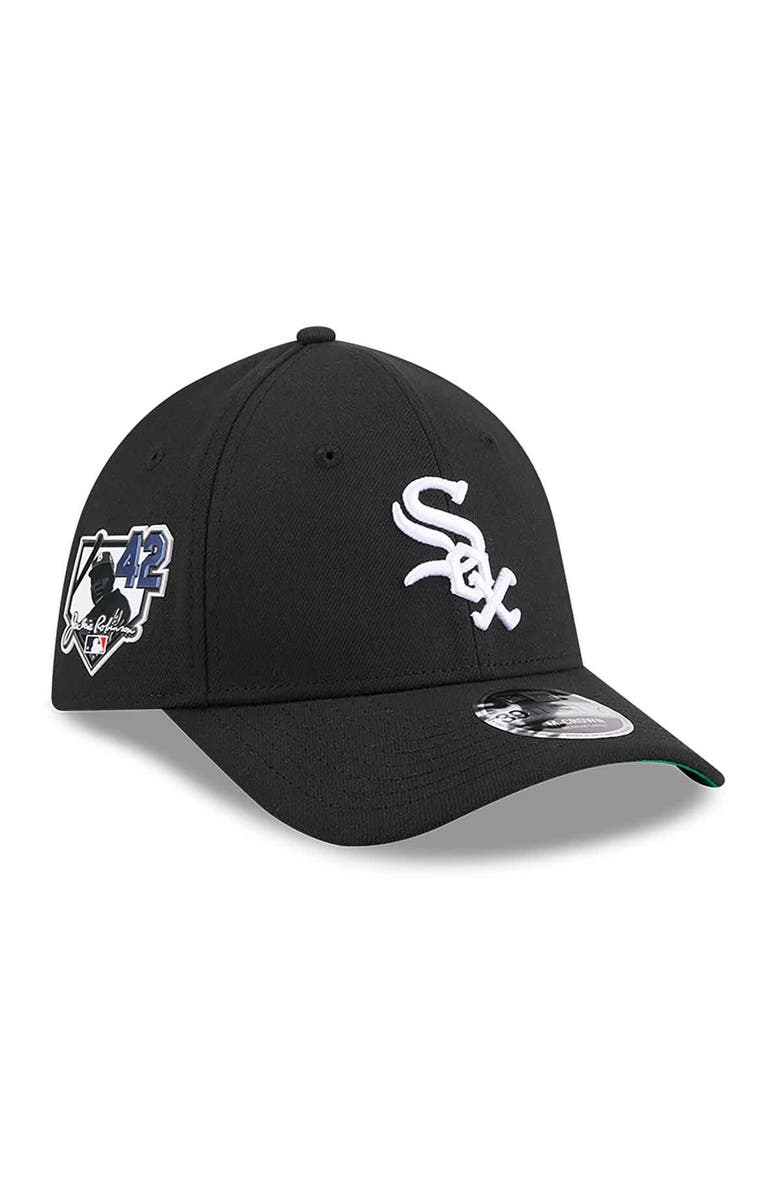 New Era Men's New Era Black Chicago White Sox 2026 Jackie Robinson Day 39THIRTY M-Crown Flex Hat, Main, color, Black