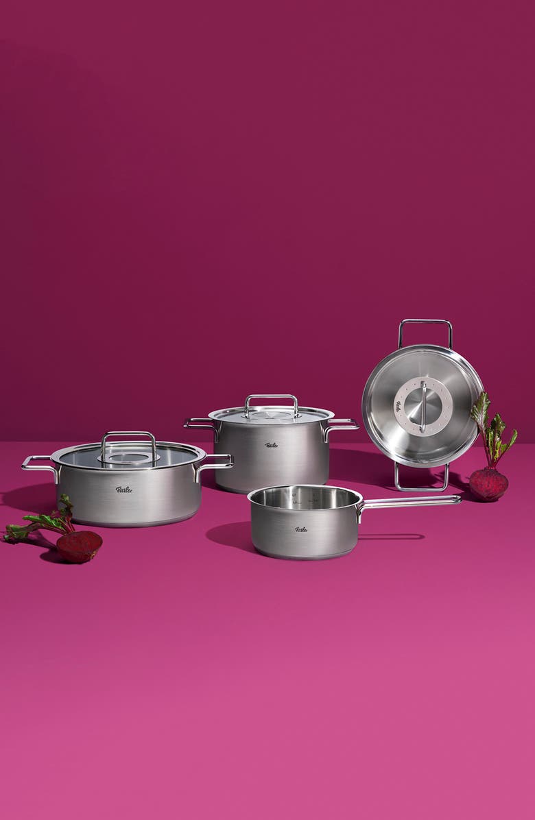 Fissler Pure Collection Stainless Steel 9 piece Set with Glass Lids, Alternate, color, Stainless Steel