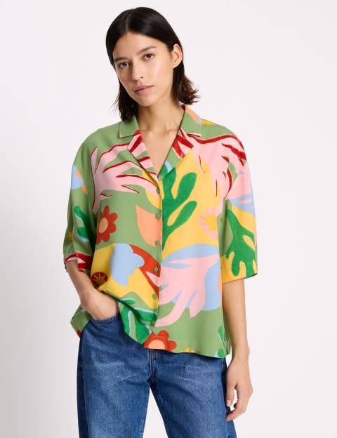 Short Sleeve Relaxed Collar Resort Shirt