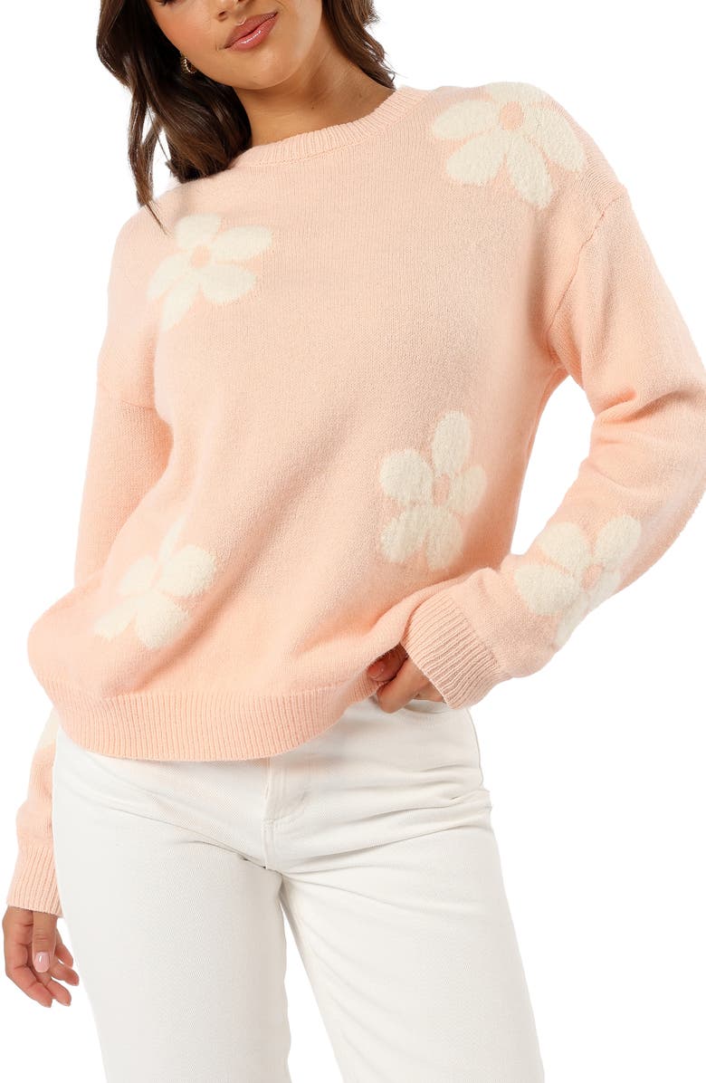 Petal & Pup Charlie Floral Crewneck Sweater, Main, color, Pink