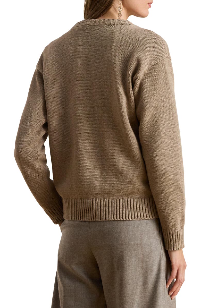 Lauren Ralph Lauren Intarsia English Setter Cotton Sweater, Alternate, color, Adirondack Heather Multi