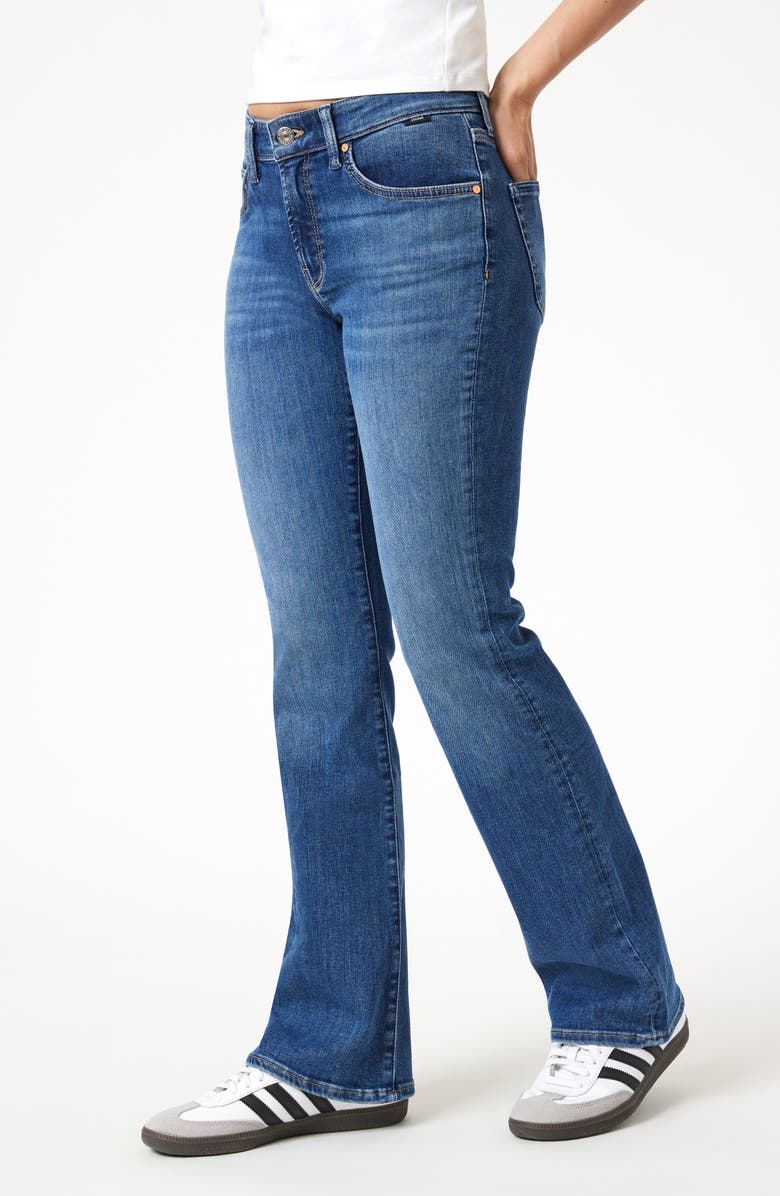 Mavi Jeans Molly High Waist Bootcut Jeans, Alternate, color, Mid Brushed Flex Blue