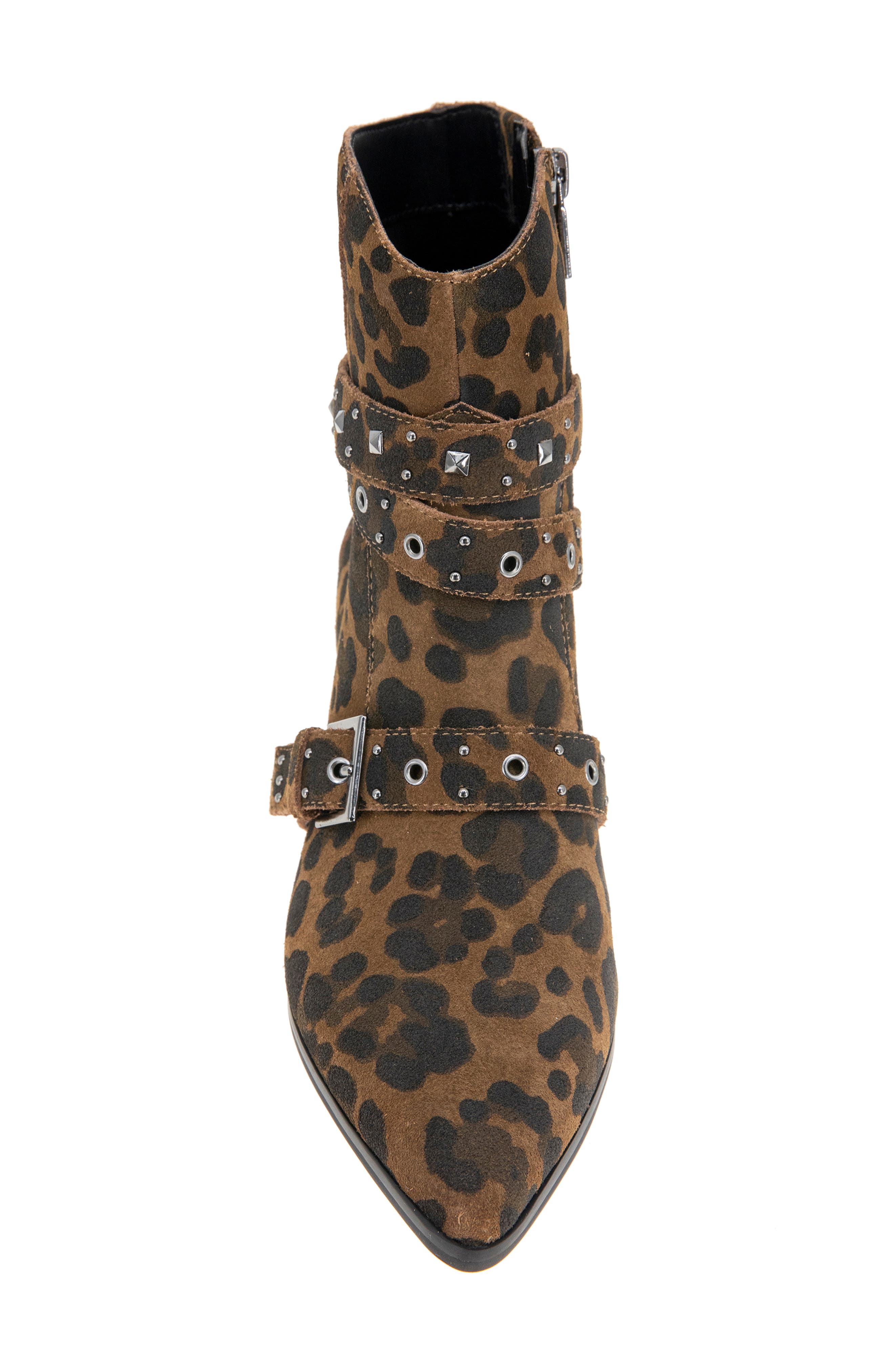 Cheyenne Stud Bootie, Alternate, color, LEOPARD SUEDE