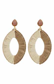 Panacea Raffia Marquise Earrings