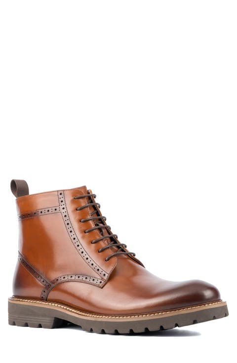 Brogue Lug Sole Boot (Men)