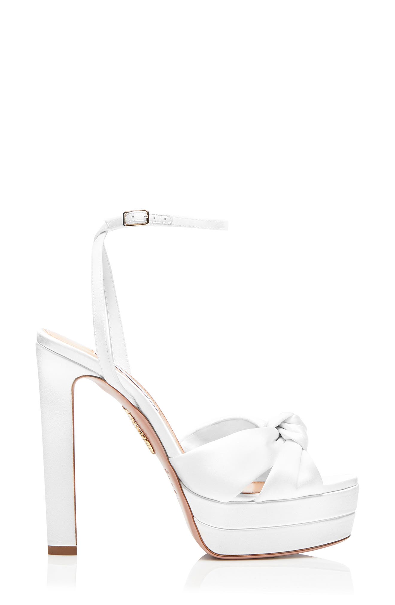 Aquazzura Cupid Platform Sandal, Alternate, color, White