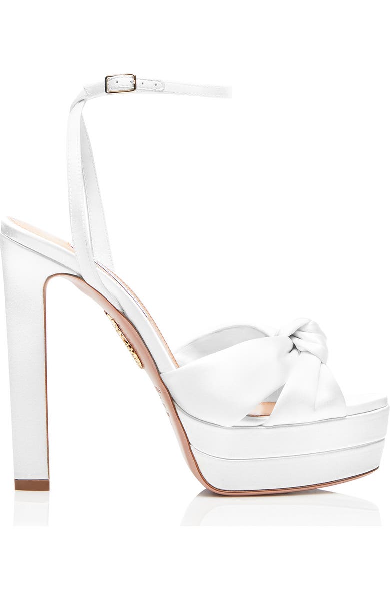 Aquazzura Cupid Platform Sandal, Alternate, color, White