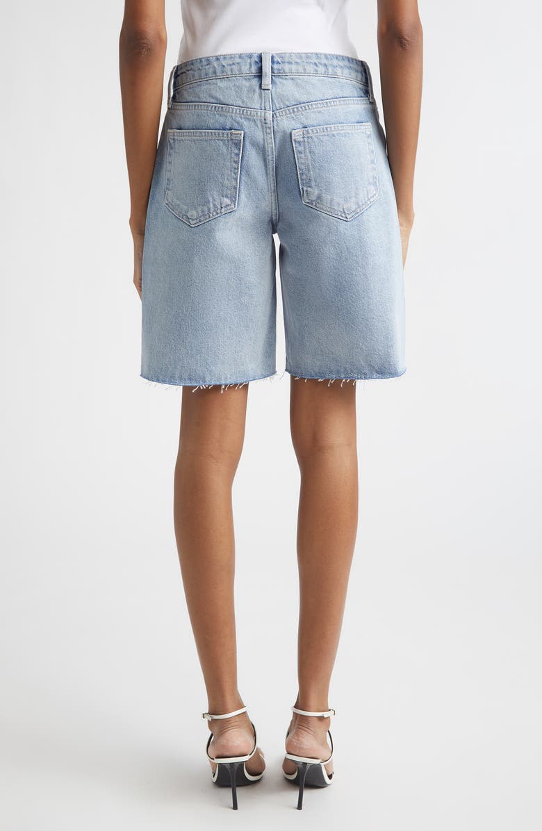 L'AGENCE River Raw Hem Denim Bermuda Shorts, Alternate, color, Zantana