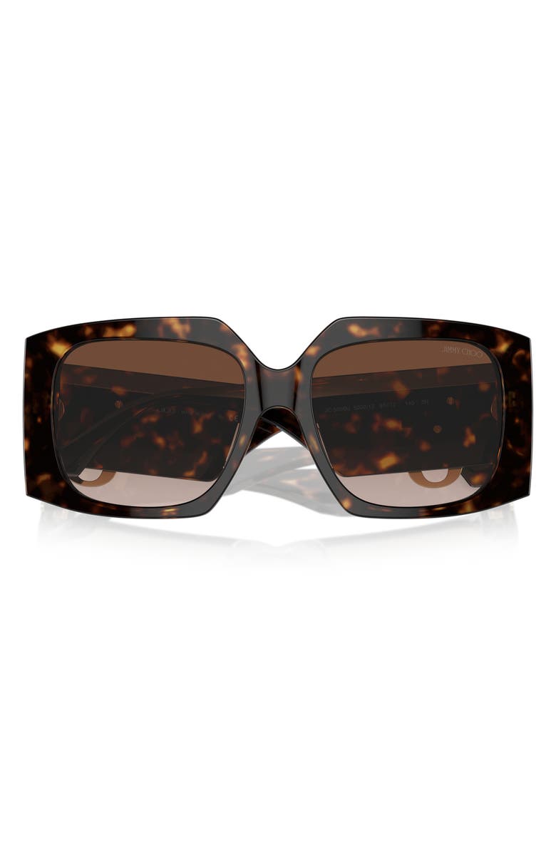 Jimmy Choo 55mm Gradient Butterfly Sunglasses, Alternate, color, Havana / Gradient Brown