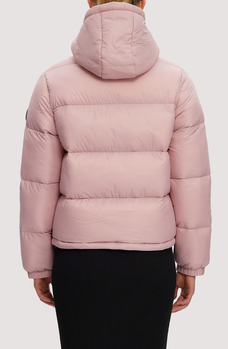 Noize Winona Hooded Puffer Jacket, Alternate, color, Deauville Mauve/ Dark Cherry