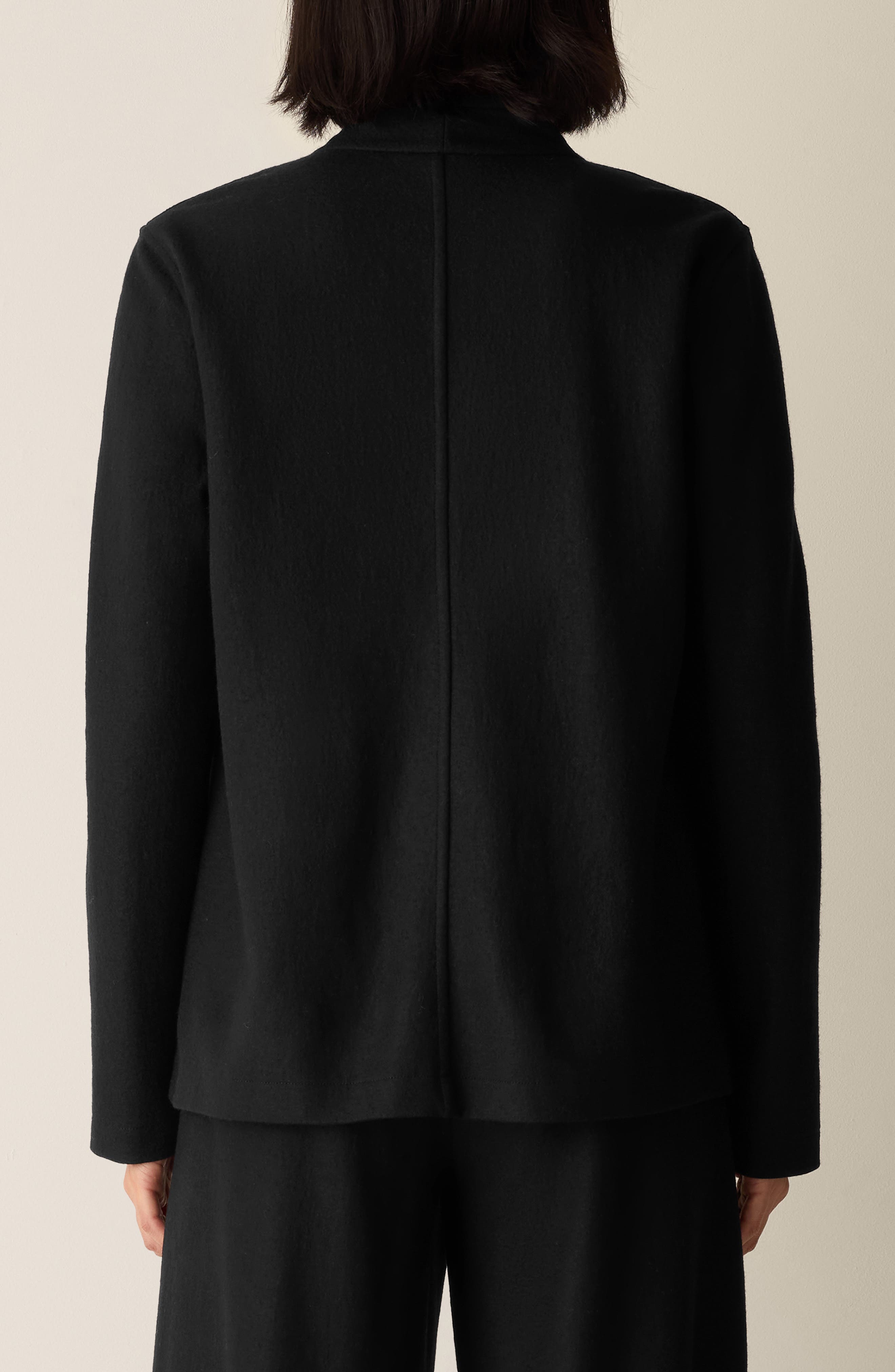 High Collar Wool Jersey Jacket - image 2