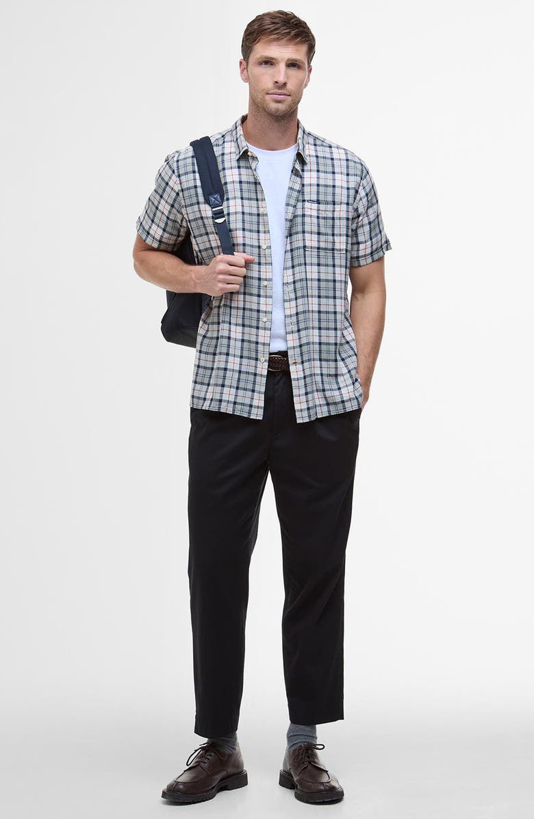 Barbour Midfield Tartan Summerfit Short Sleeve Button-Up Shirt, Alternate, color, 