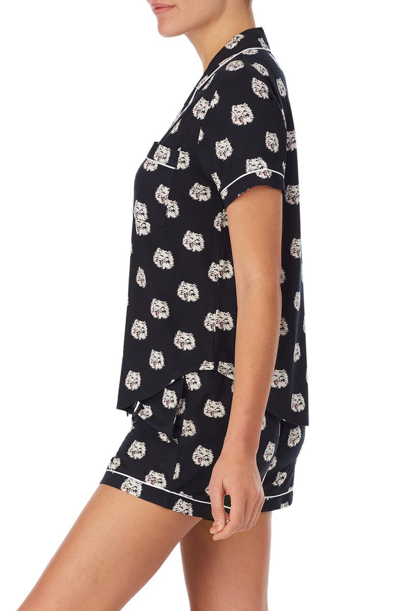 Kate Spade New York print boxer short pajamas, Alternate, color, 